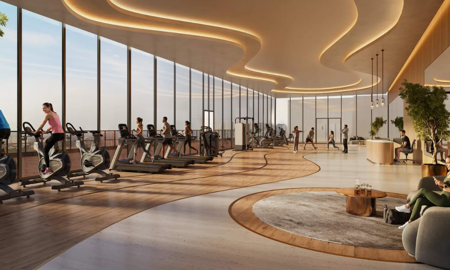 Global Riverfront Fitness studio, artistic impression