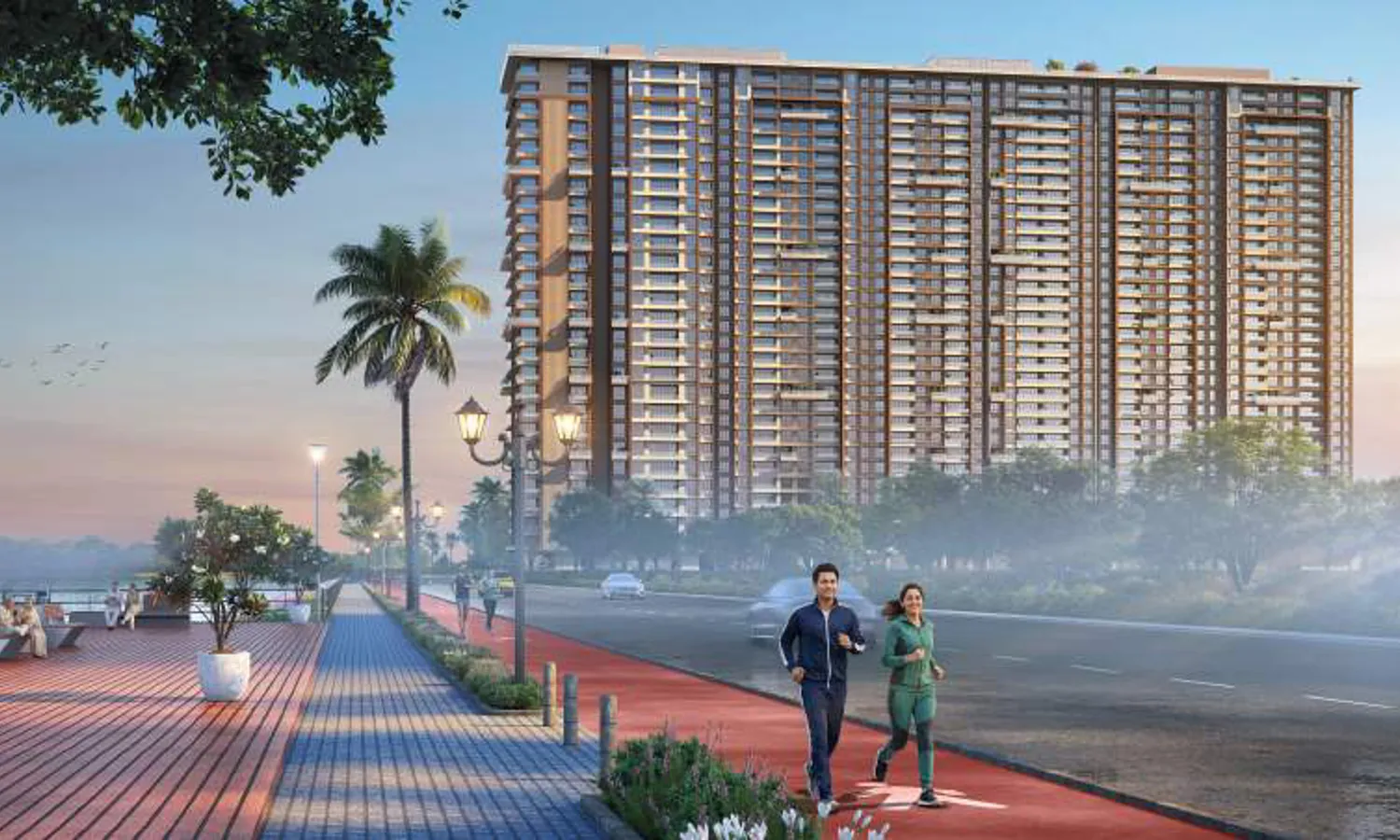Global Riverfront Riverfront promenade, artistic impression