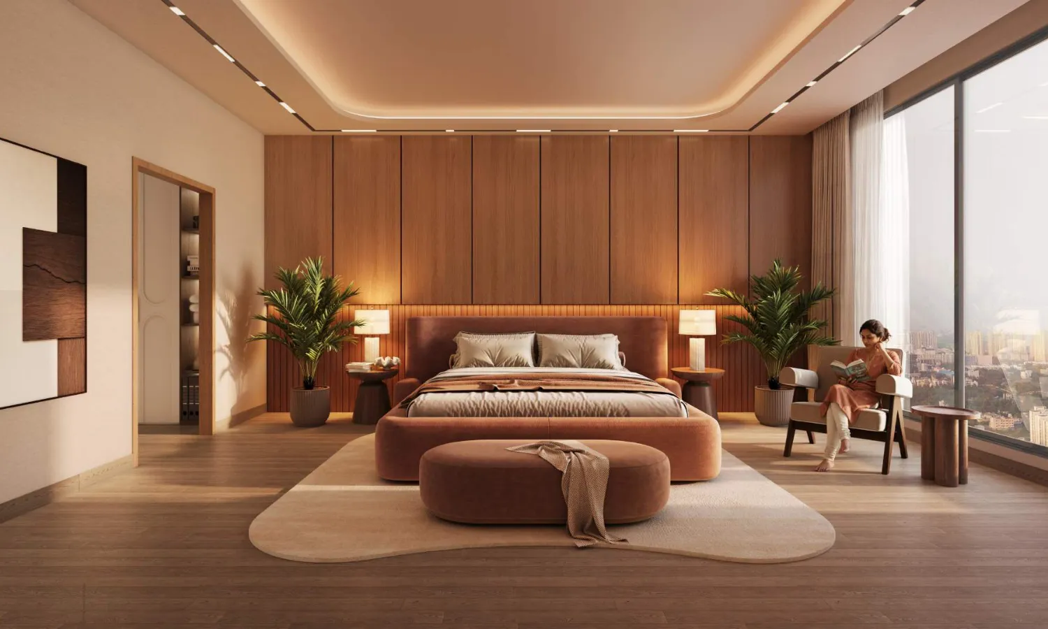 Global Riverfront Master bedroom, artistic impression