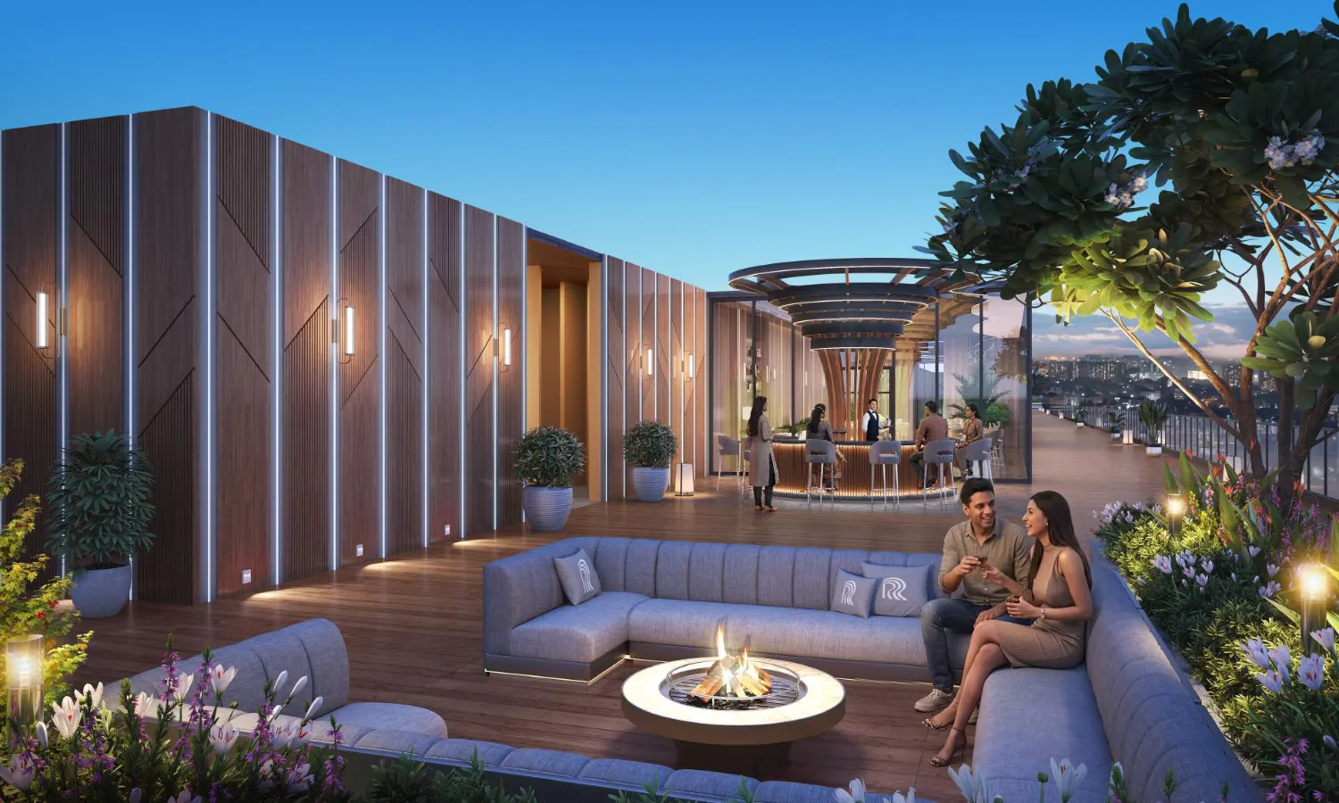 Global Riverfront Open-air lounge, artistic impression